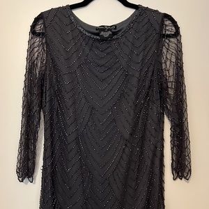 Pisarro Nights Dusty Purple Beaded Dress